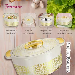 trueware Desire Inner Steel Outer Plastic PU Insulated Thermoware Casserole image 5