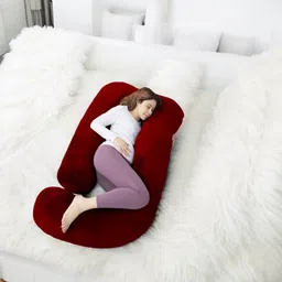 thukran Polyester Fibre Pregnancy Pillow Pack of 1 Solid-picture-36