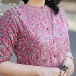 divastri Women Cotton Blend Kurti Palazzo Set image 4