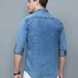 cazzba Men Regular Fit Solid Cut Away Collar Casual Shirt image 5