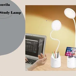 wengonvila Desk Lamp For Study with 3 Shades Touch Control Light and Mobile Holder Study Lamp-picture-17