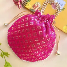 Women Pink Potli-image-12