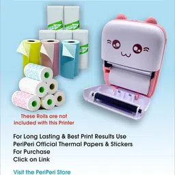 FREAKERS Mini Bluetooth Thermal Printer,Portable Label Printer with 1 printing paper roll Pocket Printer image 5