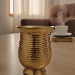 ats metals Brass Gola Surahi Glass Serving Set-picture-40