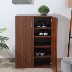mintwud from pepperfry Seoul 2 Door Shoerack in Walnut Finish-picture-22