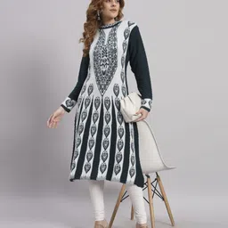 blushh collection Women Printed Wool A-line Kurta image 2