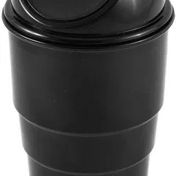 augen Mini Car Trash Bin Cup Holder | Compact Vehicle Garbage Can (Black, Pack of 1) Car Trash Bin Bag-picture-43