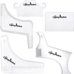 lifesy nutra Beard Shaper Tool shaping scale template tool set With Ultra-Slim Pocket Comb-picture-10