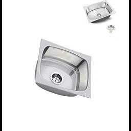 rakrish 16 × 18 × 8 kitchen sink Matte Finish 1.2 mm 1 302 grade with heavy drain 16 × 18 × 8 kitchen sink Matte Finish 1.2 mm 1 302 grade with heavy drain Vessel Sink-picture-25