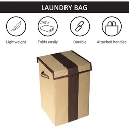 shifa hiyma 75 L Beige, Brown Laundry Basket image 4