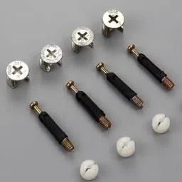 Mini fix Screws Set (Pack of 50) - Furniture Connector Fitting with minifix cam, bolt, nylon bush image 3