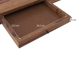 urban ladder Arabia Solid Wood 4 Seater Storage Dining Table In Teak Finish image 6