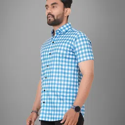 metronaut Men Regular Fit Checkered Spread Collar Casual Shirt image 3