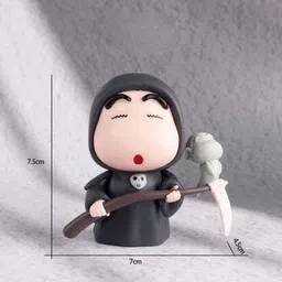 msvfashions Shin Chan Grim Reaper PVC Figure – 7.5cm Cute Collectible image 4