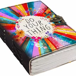 di-kraft Printed Designer leather cover Diary with Lock For Office|Gift|SIZE 5*7 INCHES A5 Diary unruled 200 Pages-picture-10