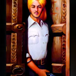 crowdhall Bhagat Singh Photo Frame Photographic Paper-picture-17