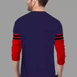 kaspy Pack of 2 Men Colorblock Round Neck Polyester Multicolor T-Shirt image 3