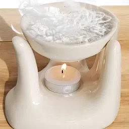 ani divine Ceramic Aroma Diffuser with Relaxing Oil & Tea Light Candle for Home Fragrance Ceramic 1 - Cup Candle Holder Set-picture-18