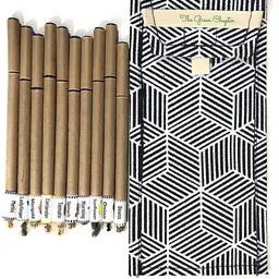 the green chapter Seed Blue Ball Pens Earthy Eco Friendly Plantable Gifts for Men women Herbs Flowers Seeds - Pack of 10 Pencil image 5