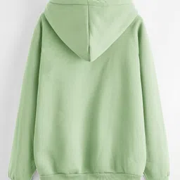 juneberry Women Full Sleeve Solid Hooded Sweatshirt image 2