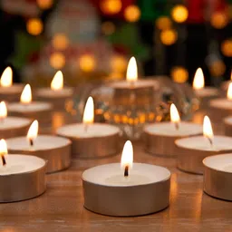crinikle Tealight candles 100pcs for home decor Candle (White, Pack of 100) Candle image 3