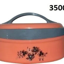unicept Inner Insulated Casserole Hot Pot for Roti/Chapati Hot Box Chapati Box/Casserole 3500ml(PACK OF 1-ORANGE) Serve Casserole image 5