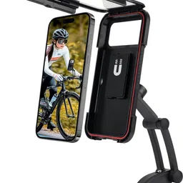 fwellt Waterproof Bike And Motorcycle Cell Phone Holder 360° Adjustable Rotation Bike Bike Mobile Holder-picture-20