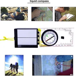 gilhot Compass with liquid Inside and Mirror on It for Dish settings Compass image 2