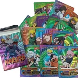 crazybuy NewWaterproof Playing Cards New Series NARUTO 55 PCS Rainbow Foil Cards For Kids-picture-21