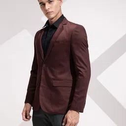 invictus Men Solid Single Breasted Formal Blazer image 5
