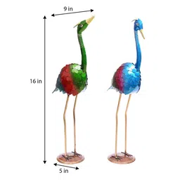 craft tree Multcolour Iron Set Of 2 Duck Figurine image 3