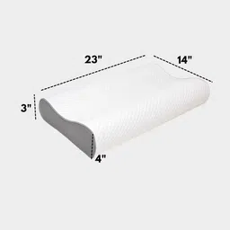 myergonomy Memory Foam Sleeping Pillow Pack of 1 Geometric Orthopaedic Contour Big Pillow image 3