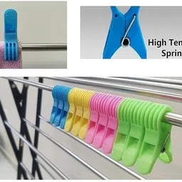 prabhas designs 3 pcs Saree Pre Pleating Clips (4 inch Size) | Heavy-Duty Pegs for Cloth Drying Plastic Cloth Clips image 4