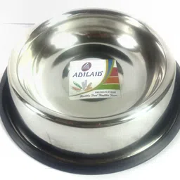 Cat Feeding Bowl Medium 450 ml Round Sahpe Steel Pet Bowl-image-0