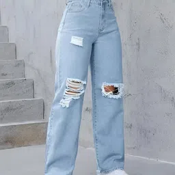 aa-ha! Women Regular Mid Rise Light Blue Jeans image 3