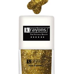 krayons Glitter Long Lasting Nail Paint - 5 ml - Golden 99-picture-27