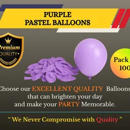 rimis Solid Premium Pastel Purple Balloons for Birthday, Wedding, & Event Decorations Balloon image 3