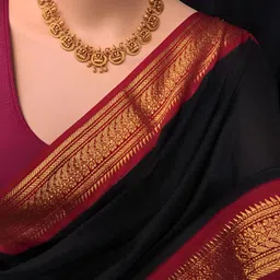 fashion club collection Woven, Self Design Bollywood Cotton Silk Saree image 1