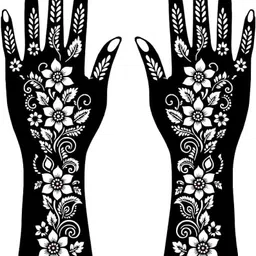aishbeauty Mehndi Stencil Temporary Tattoo 043 Temporary Tattoos Stencil-picture-25