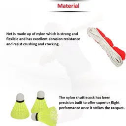 hipkoo sports Quality Badminton Combo Set (3 Shuttles With Net) Badminton Kit image 4