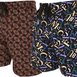 bumchums Pack of 2 Printed Men Multicolor Bermuda Shorts-picture-17