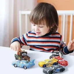 perkscorner Mini Metal Die Cast Car Set of-6 Toy Vehicle Play Set Free Wheel Unbreakable Car image 5