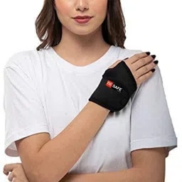 be safe forever Wristband Support with Thumb Loop Thumb and Wrist Brace Support for Gym, Black Finger Support-picture-27