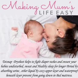 totsnap Fleece, Rubber Baby Bed Protecting Mat image 4