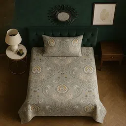 elegant weavers Microfiber Single Flat 144 TC Printed Bedsheet image 3