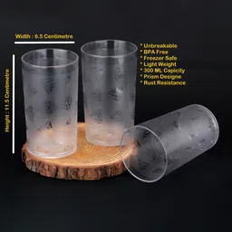 bellerbird (Pack of 12) Premiums Quality Presim Designee Glass Set Water/Juice Glass image 4