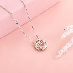 giva Sterling Silver Heart MOM Necklace for Womens and Girls Zircon Rhodium Plated Sterling Silver Necklace-picture-11