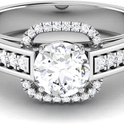 avsar R-3873 14kt Cubic Zirconia White Gold ring-picture-15