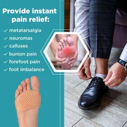 atom medtech Soft Metatarsal Foot Support Pads for Forefoot Pain Relief & Comfort Foot Support image 5