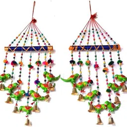palpal ART GALLERY Home Decoration Items PARROT Wind Chimes V safe combo set of 2 Home Decoration for Hall balcaney Wall/Door/Window Hanging Bells Plastic Windchime-picture-28